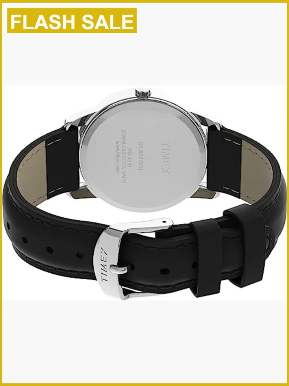 Easy Reader Quartz Watch Genuine Leather Strap Indiglo Date Display